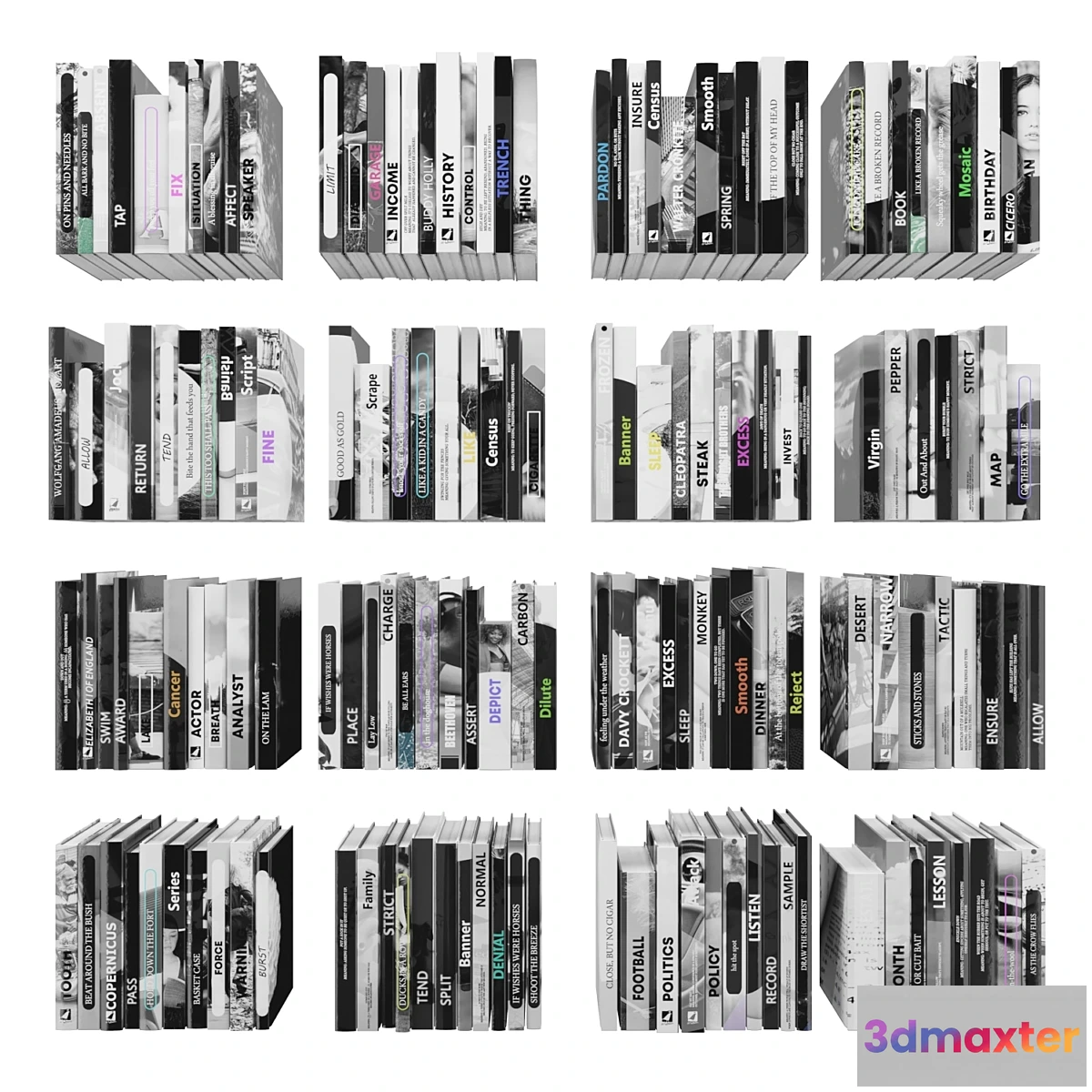 1325285 - Books (150 pieces) 2-2-8-3 3D Max