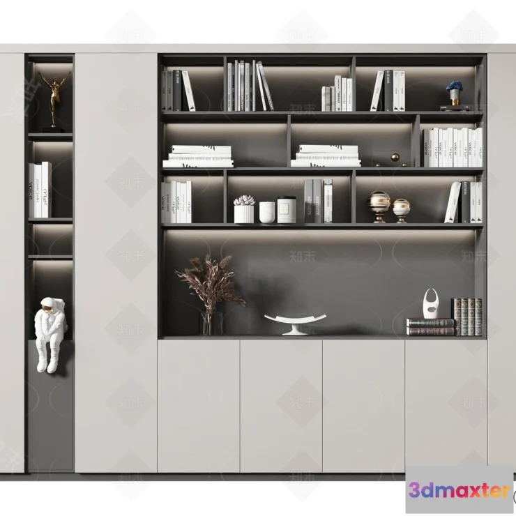 1365504 - Book Case 3D Furniture Models - Interior 3D Model - 001 3D Max