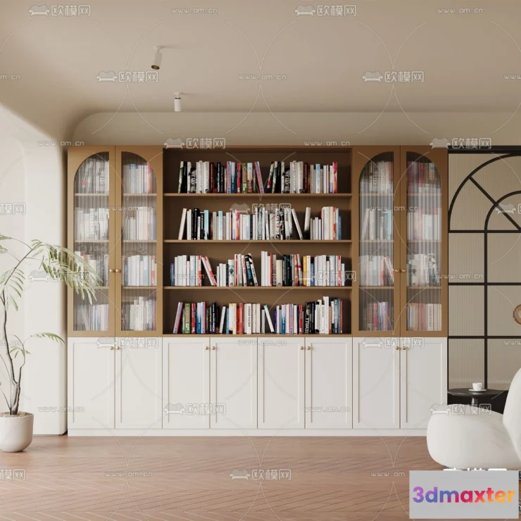1365631 - Book Case 3D Furniture Models - Interior 3D Model - 003 3D Max