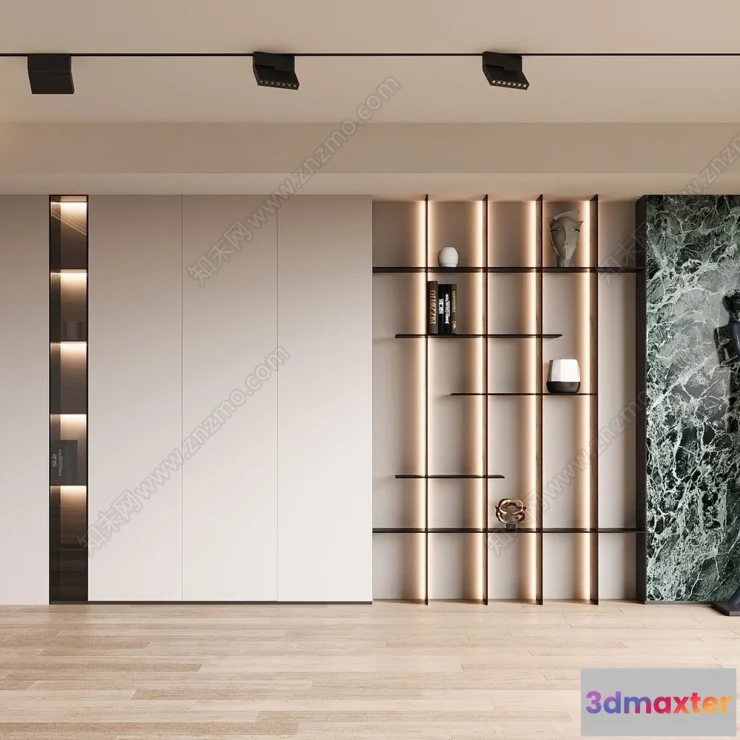 1365839 - Book Case 3D Furniture Models - Interior 3D Model - 006 3D Max