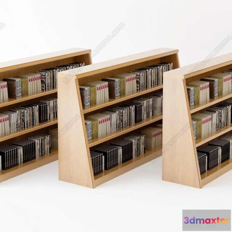 1366113 - Book Case 3D Furniture Models - Interior 3D Model - 010 3D Max