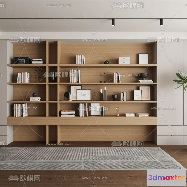 1366257 - Book Case 3D Furniture Models - Interior 3D Model - 012 3D Max