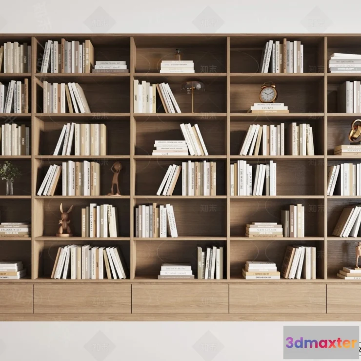 1366388 - Book Case 3D Furniture Models - Interior 3D Model - 014 3D Max
