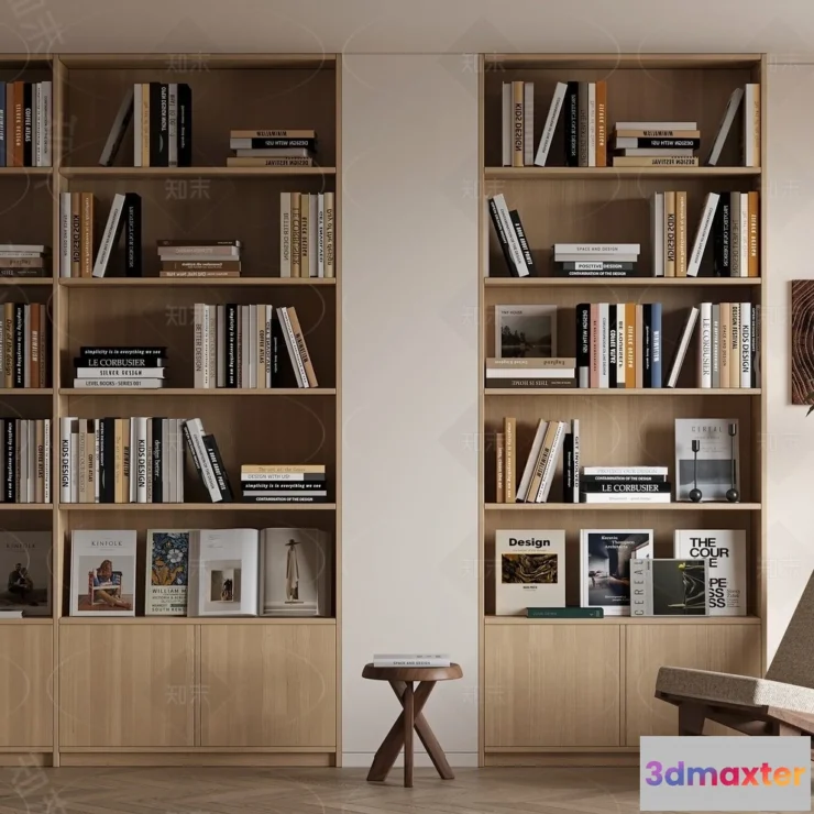 1366673 - Book Case 3D Furniture Models - Interior 3D Model - 018 3D Max