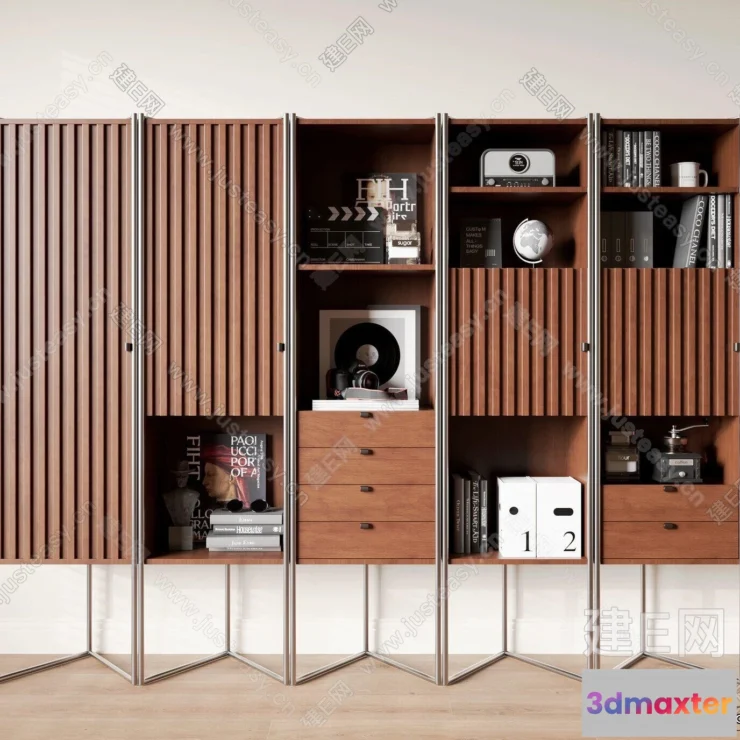 1366751 - Book Case 3D Furniture Models - Interior 3D Model - 019 3D Max