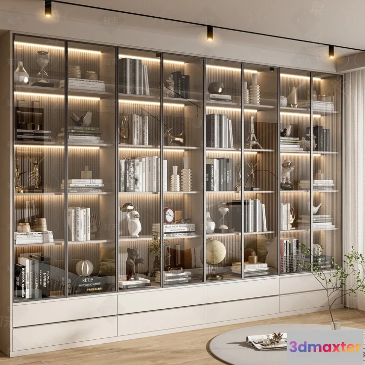 1366955 - Book Case 3D Furniture Models - Interior 3D Model - 022 3D Max