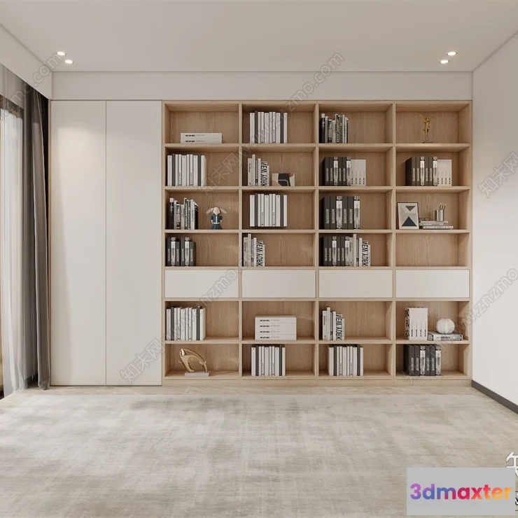 1367220 - Book Case 3D Furniture Models - Interior 3D Model - 026 3D Max