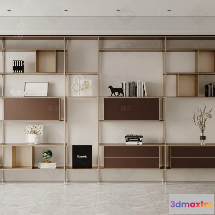 1367286 - Book Case 3D Furniture Models - Interior 3D Model - 027 3D Max
