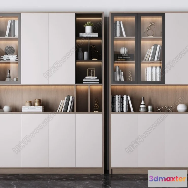 1367846 - Book Case 3D Furniture Models - Interior 3D Model - 035 3D Max