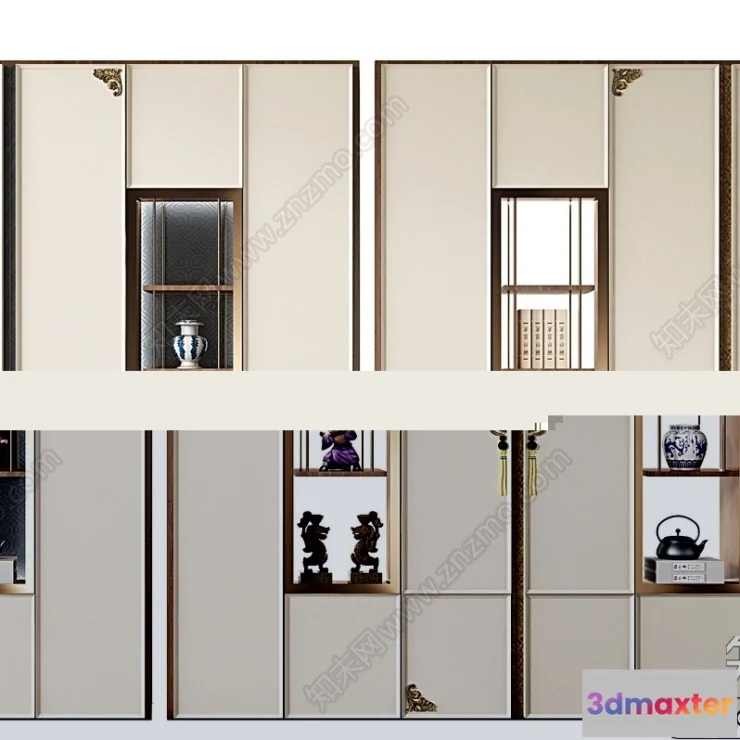 1367915 - Book Case 3D Furniture Models - Interior 3D Model - 036 3D Max