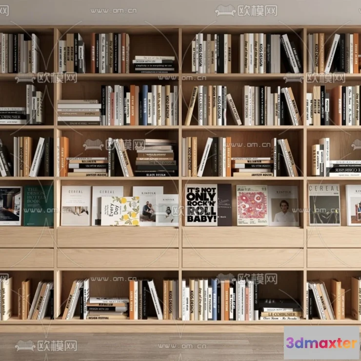 1367972 - Book Case 3D Furniture Models - Interior 3D Model - 037 3D Max