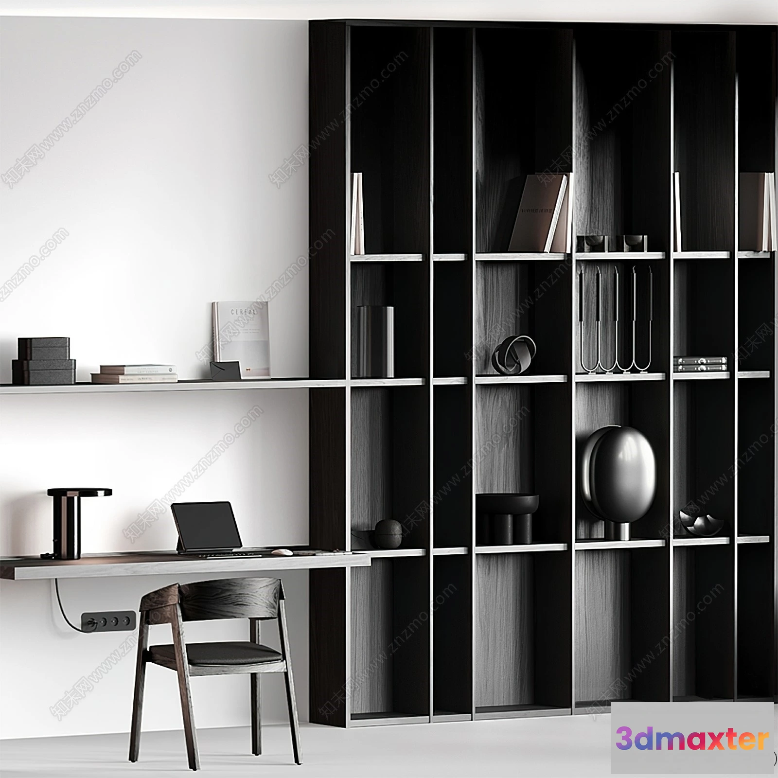 1368049 - Book Case 3D Furniture Models - Interior 3D Model - 038 3D Max