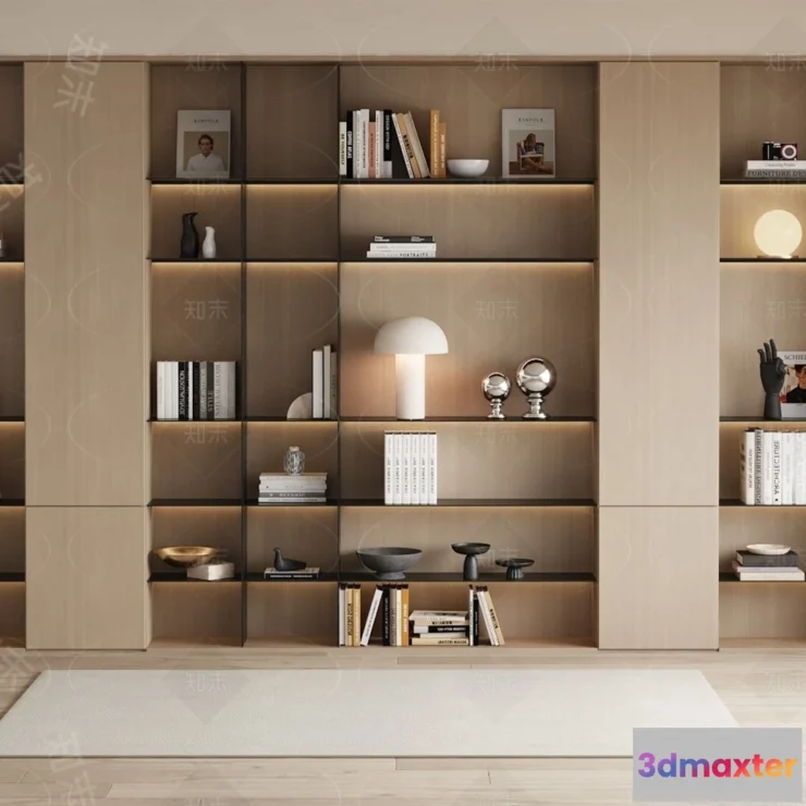 1368189 - Book Case 3D Furniture Models - Interior 3D Model - 040 3D Max