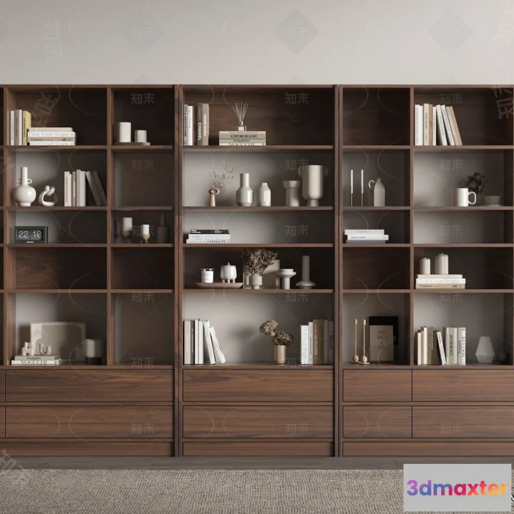 1368251 - Book Case 3D Furniture Models - Interior 3D Model - 041 3D Max