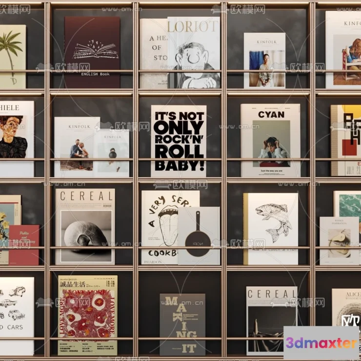 1368432 - Book Case 3D Furniture Models - Interior 3D Model - 044 3D Max