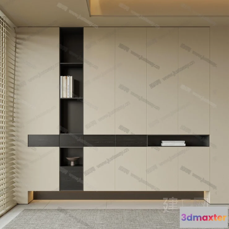 1368825 - Book Case 3D Furniture Models - Interior 3D Model - 050 3D Max