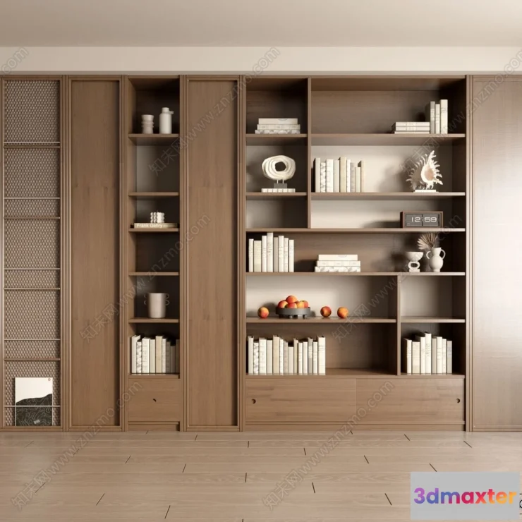1369094 - Book Case 3D Furniture Models - Interior 3D Model - 054 3D Max