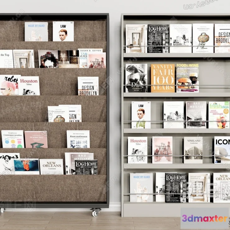 1369420 - Book Case 3D Furniture Models - Interior 3D Model - 059 3D Max