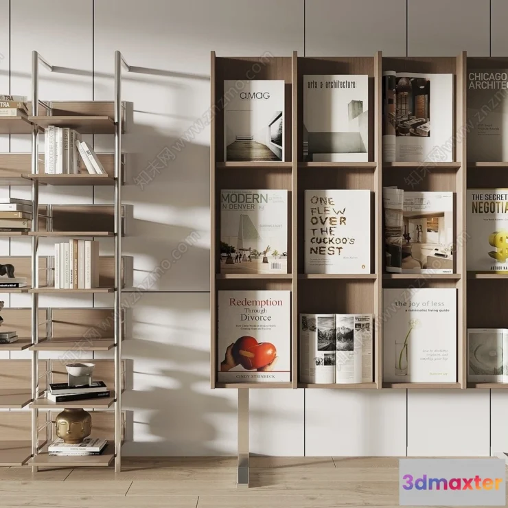 1369490 - Book Case 3D Furniture Models - Interior 3D Model - 060 3D Max
