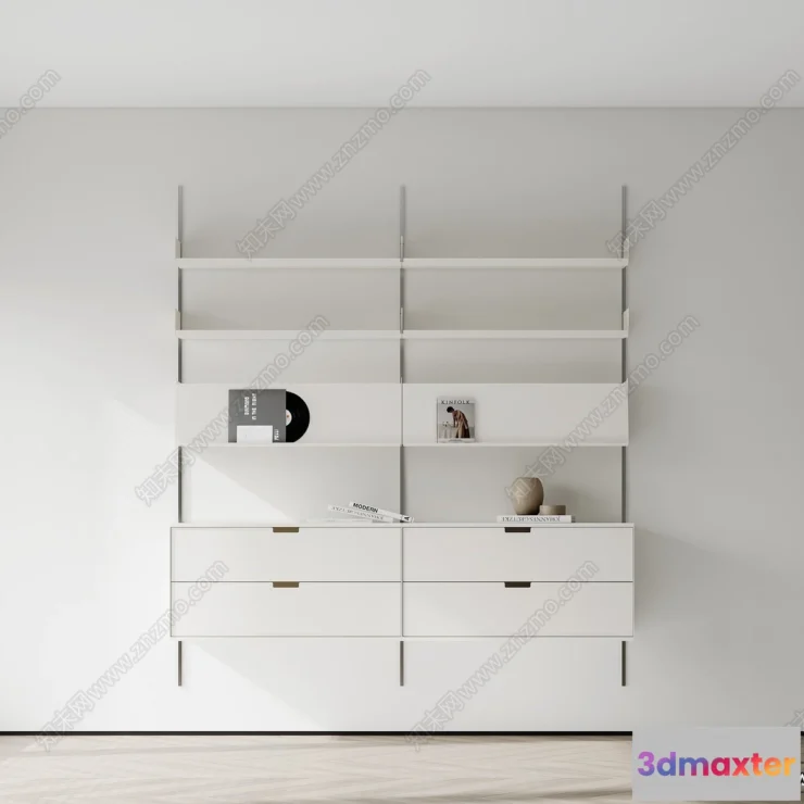 1369642 - Book Case 3D Furniture Models - Interior 3D Model - 062 3D Max