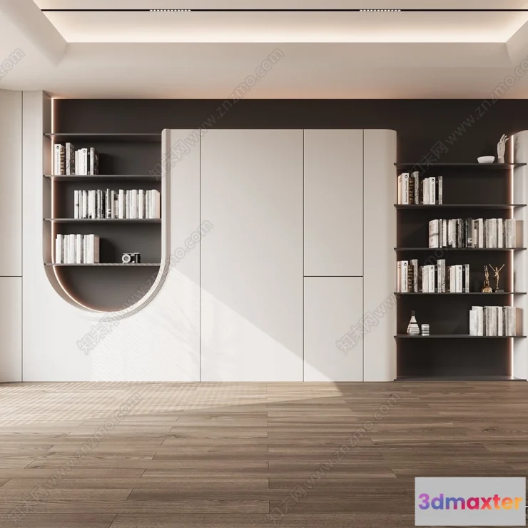 1369843 - Book Case 3D Furniture Models - Interior 3D Model - 065 3D Max