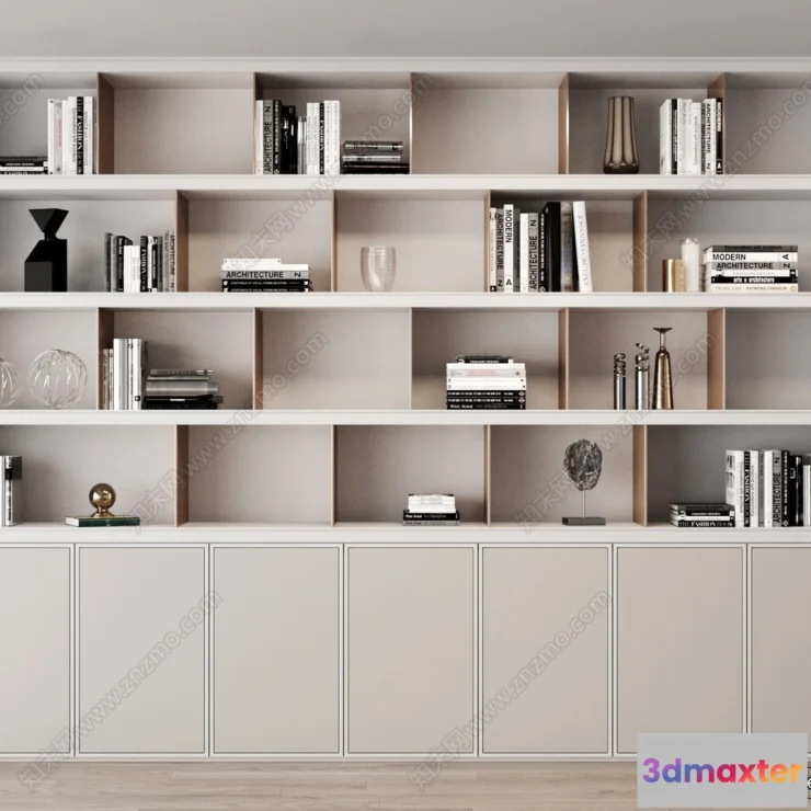 1369918 - Book Case 3D Furniture Models - Interior 3D Model - 066 3D Max