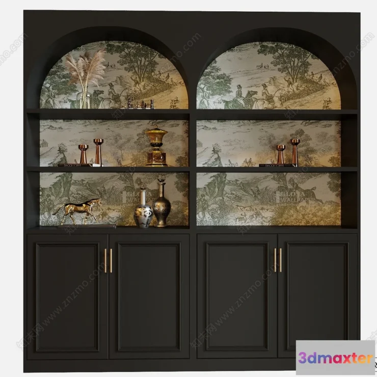 1370045 - Book Case 3D Furniture Models - Interior 3D Model - 068 3D Max