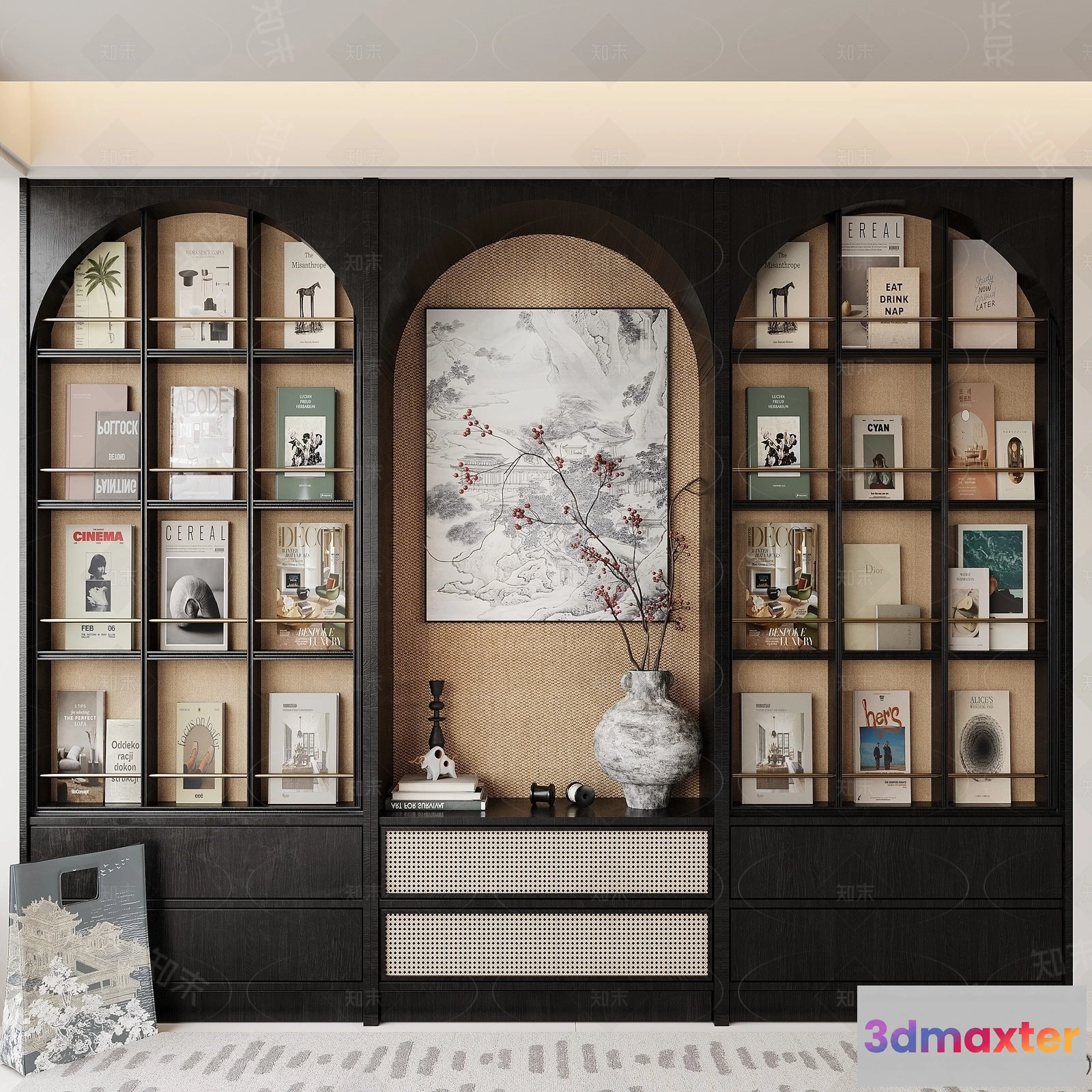 1370246 - Book Case 3D Furniture Models - Interior 3D Model - 071 3D Max