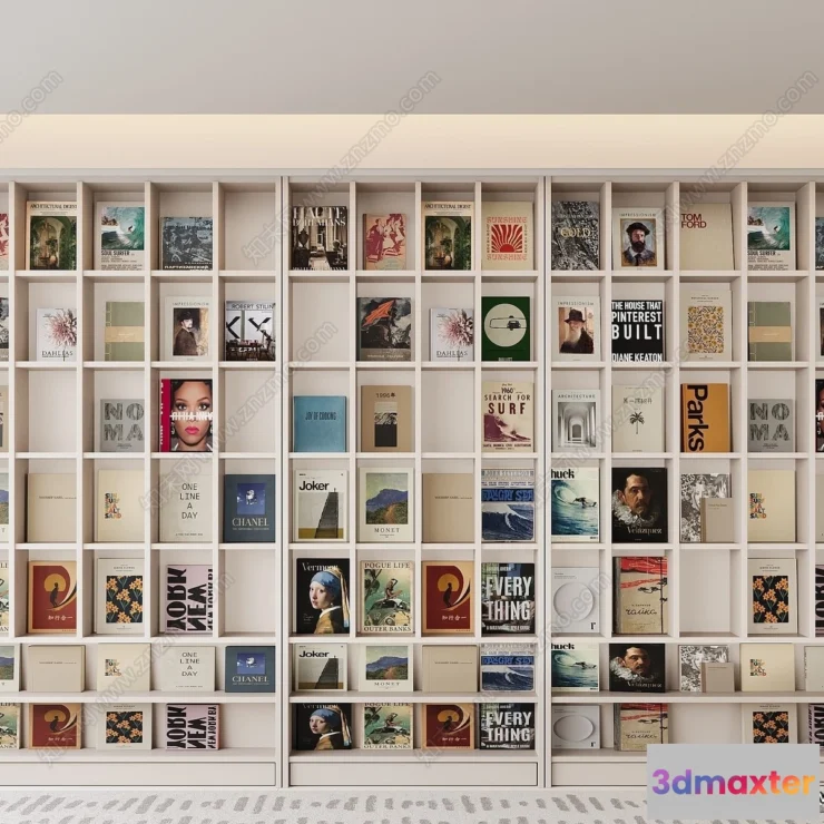 1370518 - Book Case 3D Furniture Models - Interior 3D Model - 075 3D Max