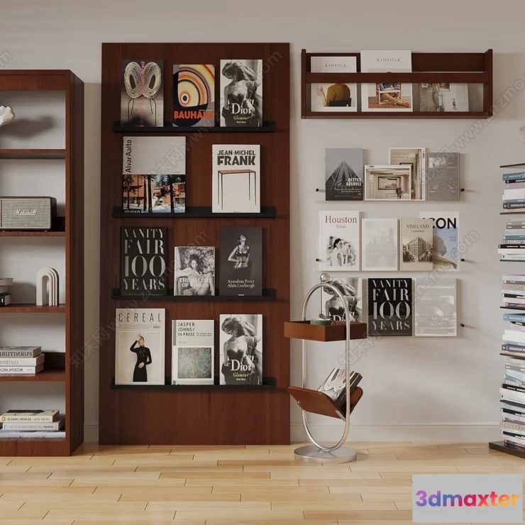 1371287 - Book Case 3D Furniture Models - Interior 3D Model - 087 3D Max