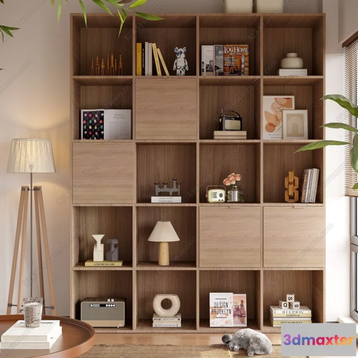 1371601 - Book Case 3D Furniture Models - Interior 3D Model - 092 3D Max