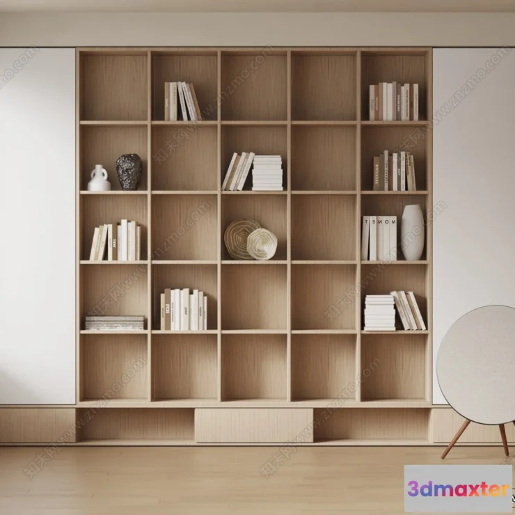 1371871 - Book Case 3D Furniture Models - Interior 3D Model - 096 3D Max