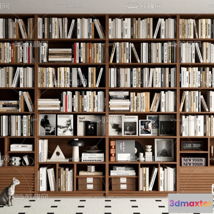 1372323 - Book Case 3D Furniture Models - Interior 3D Model - 103 3D Max