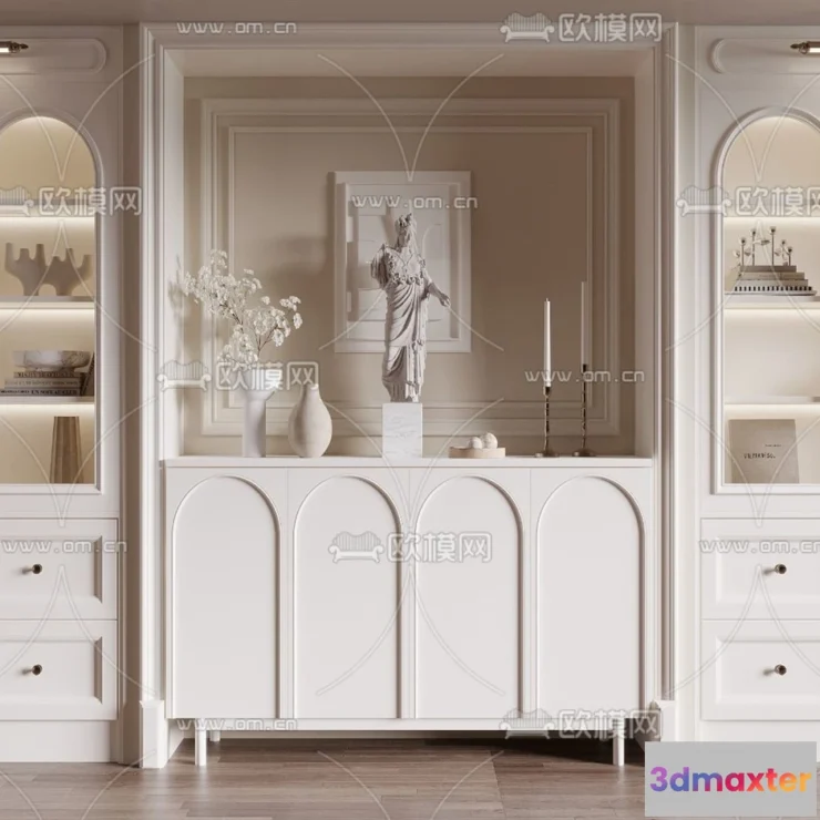 1372389 - Book Case 3D Furniture Models - Interior 3D Model - 104 3D Max