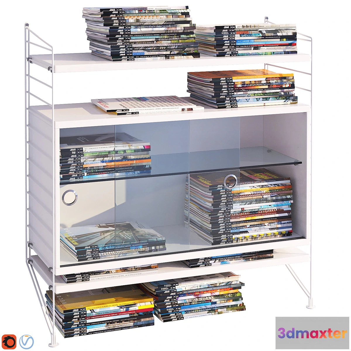 1398358 - Storage System String System and magazines 113 pcs. 3D Max