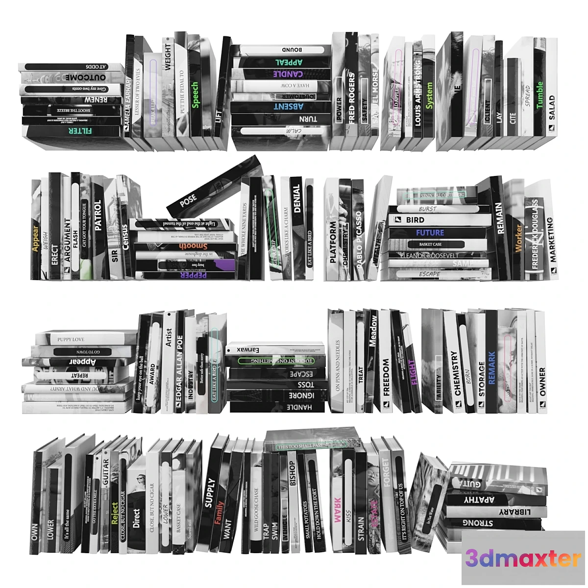 1435662 - Books (150 pieces) 2-3-3 3D Max