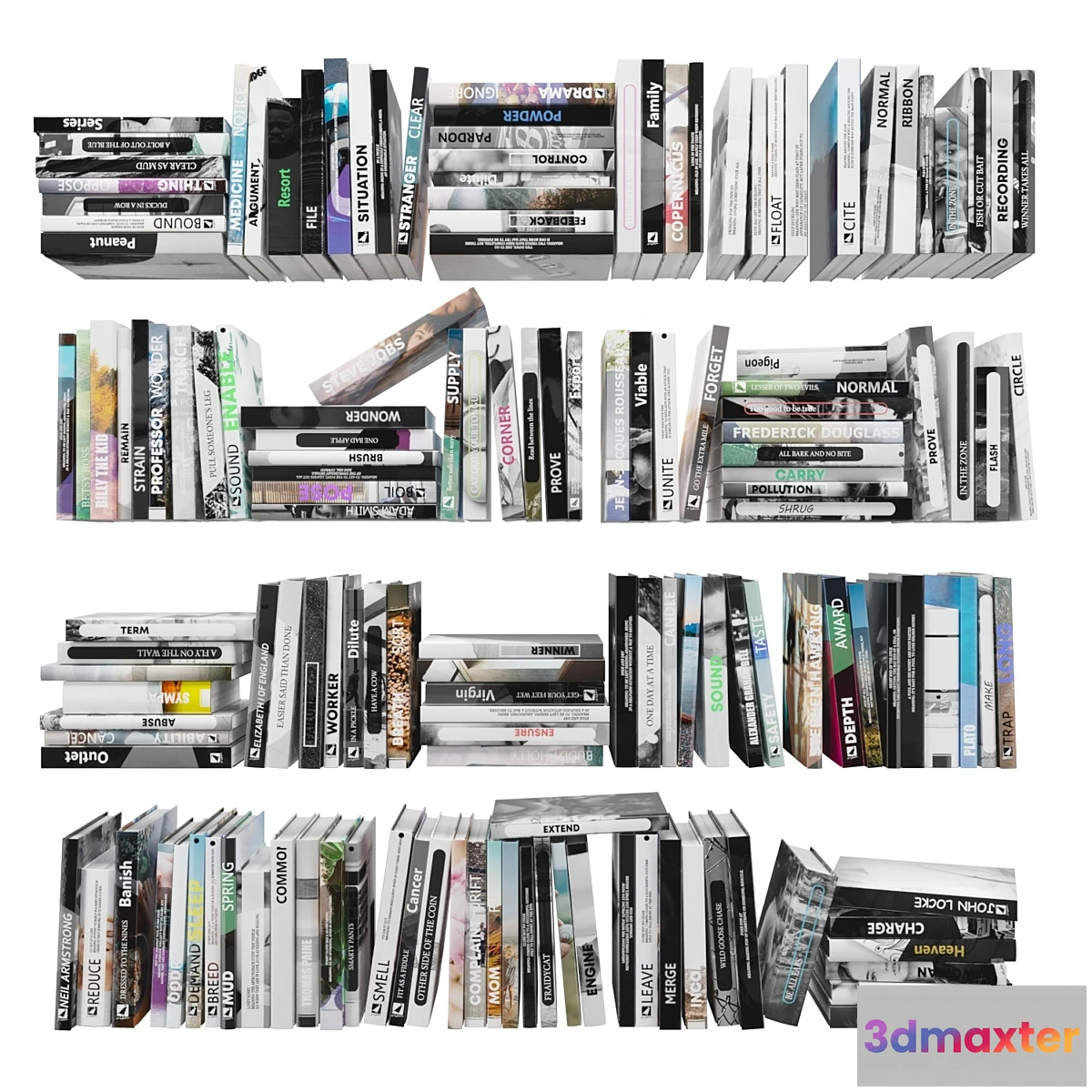 1437660 - Books (150 pieces) 4-11-12-1 3D Max