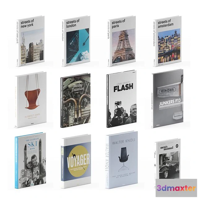 1553143 - Coffee Table Book Set 02 3D Max