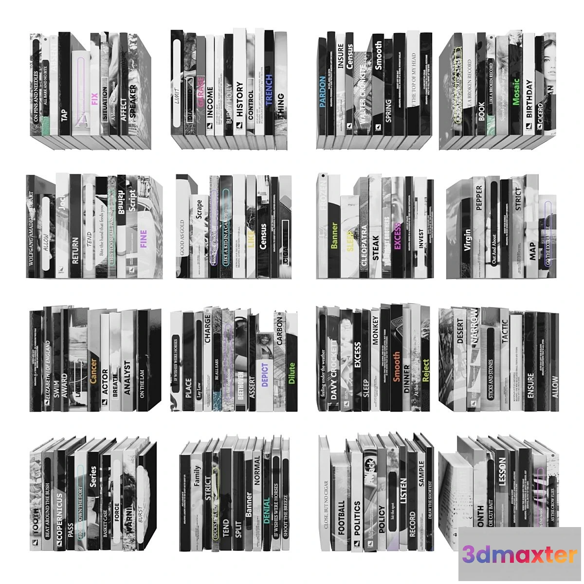 1565124 - Books 150 Pieces 2 5 8 3 3D Max