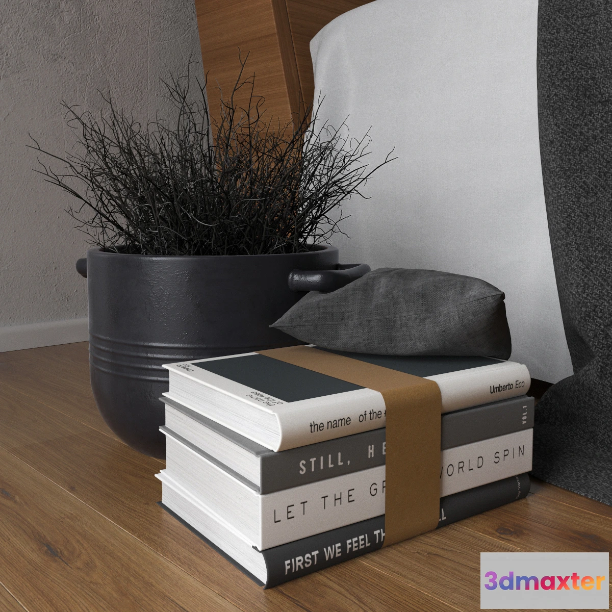 1593236 - decoration - Decorative set with books 04 3D Max