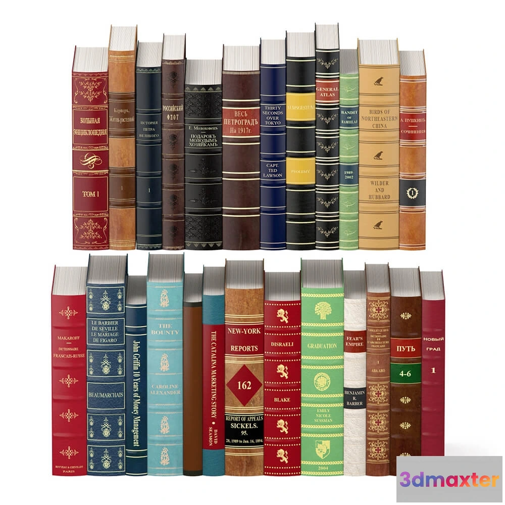 1593270 - decoration - Books classic 25pcs 3D Max