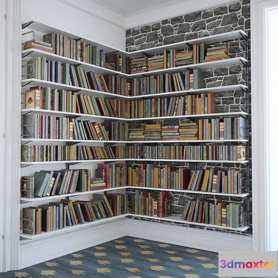 1593280 - decoration - Classic Books with decor 3D Max