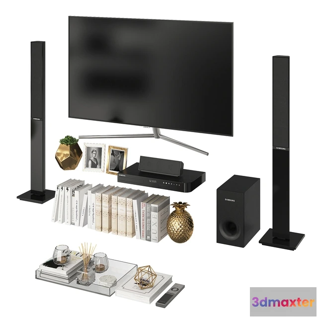 1593282 - decoration - Living Room White Gold 3D Max