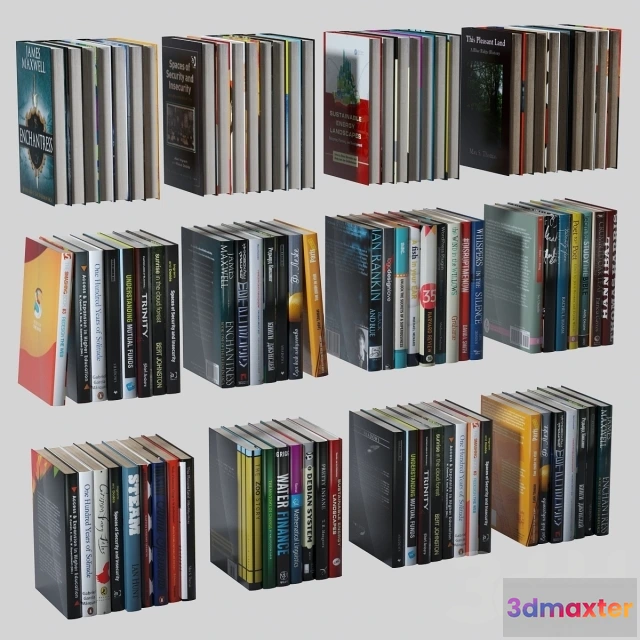 1593288 - decoration - Books set UE4 ready 3D Max