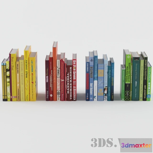 1593326 - decoration - Set of books in different color proportions 3D Max