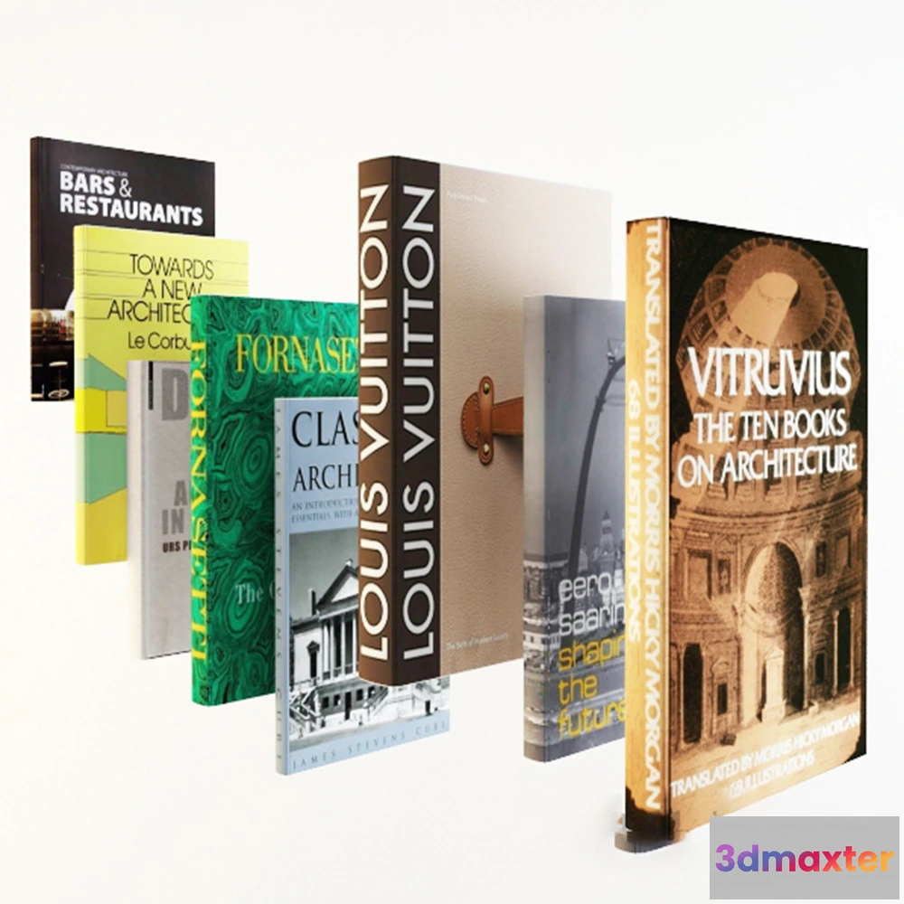 1593360 - decoration - Modern books 3D Max