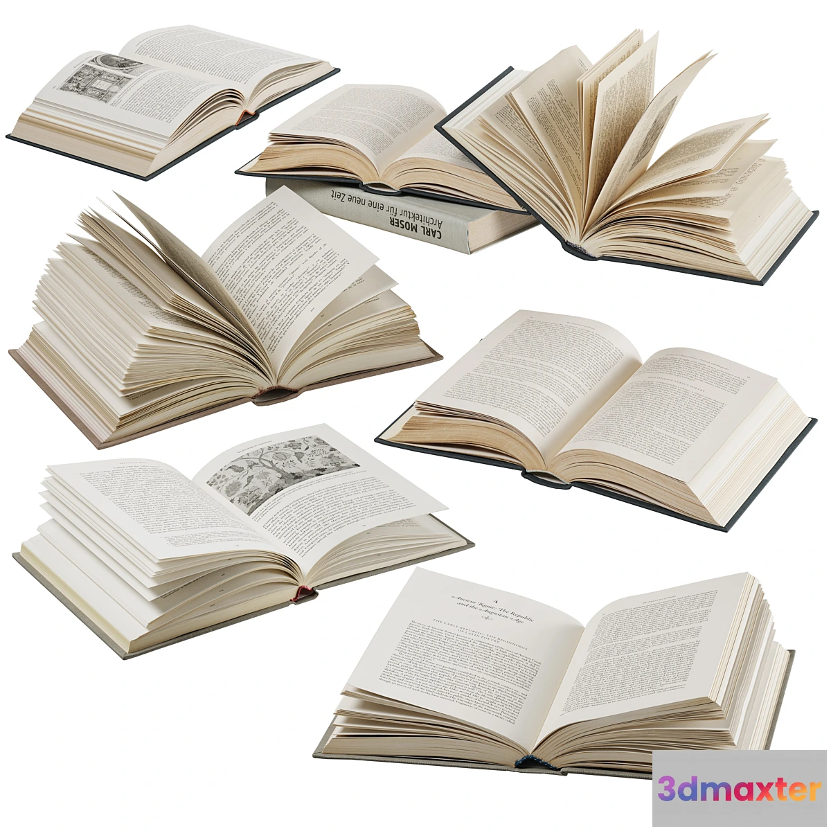 545829 - opened books collection