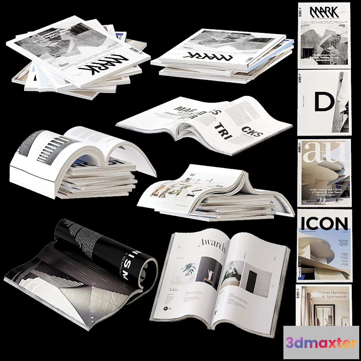 545843 - Set of wrapped and open journals