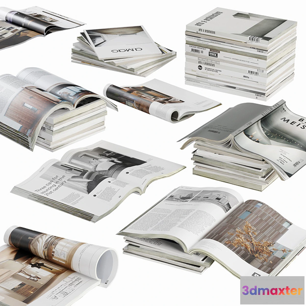 822236 - Opened magazines stack set - No.5