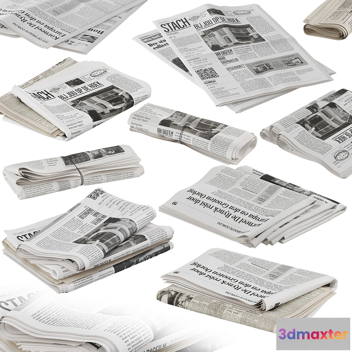 849317 - folded newspapers stack collection - No.3